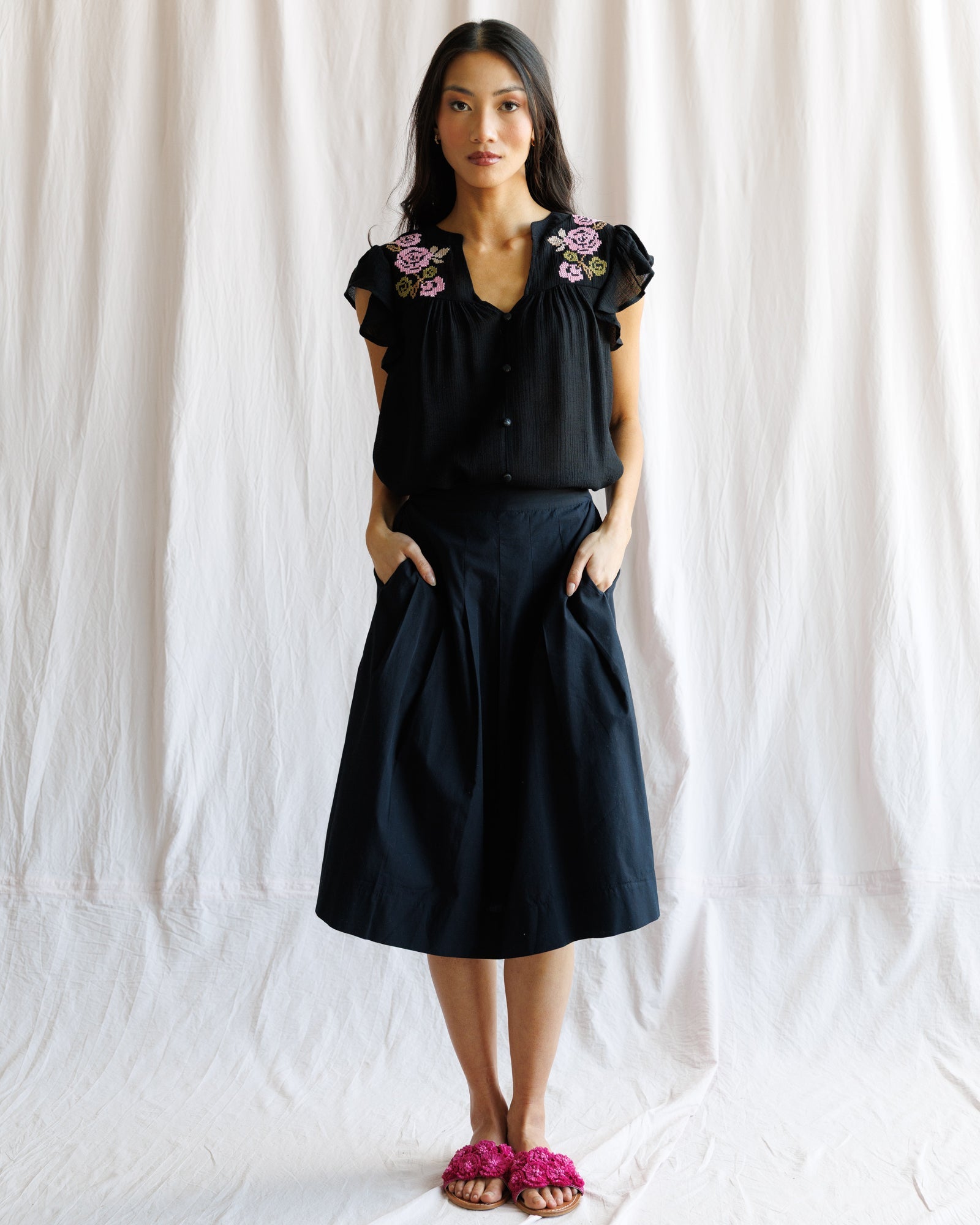 Embroidered Bloom Top