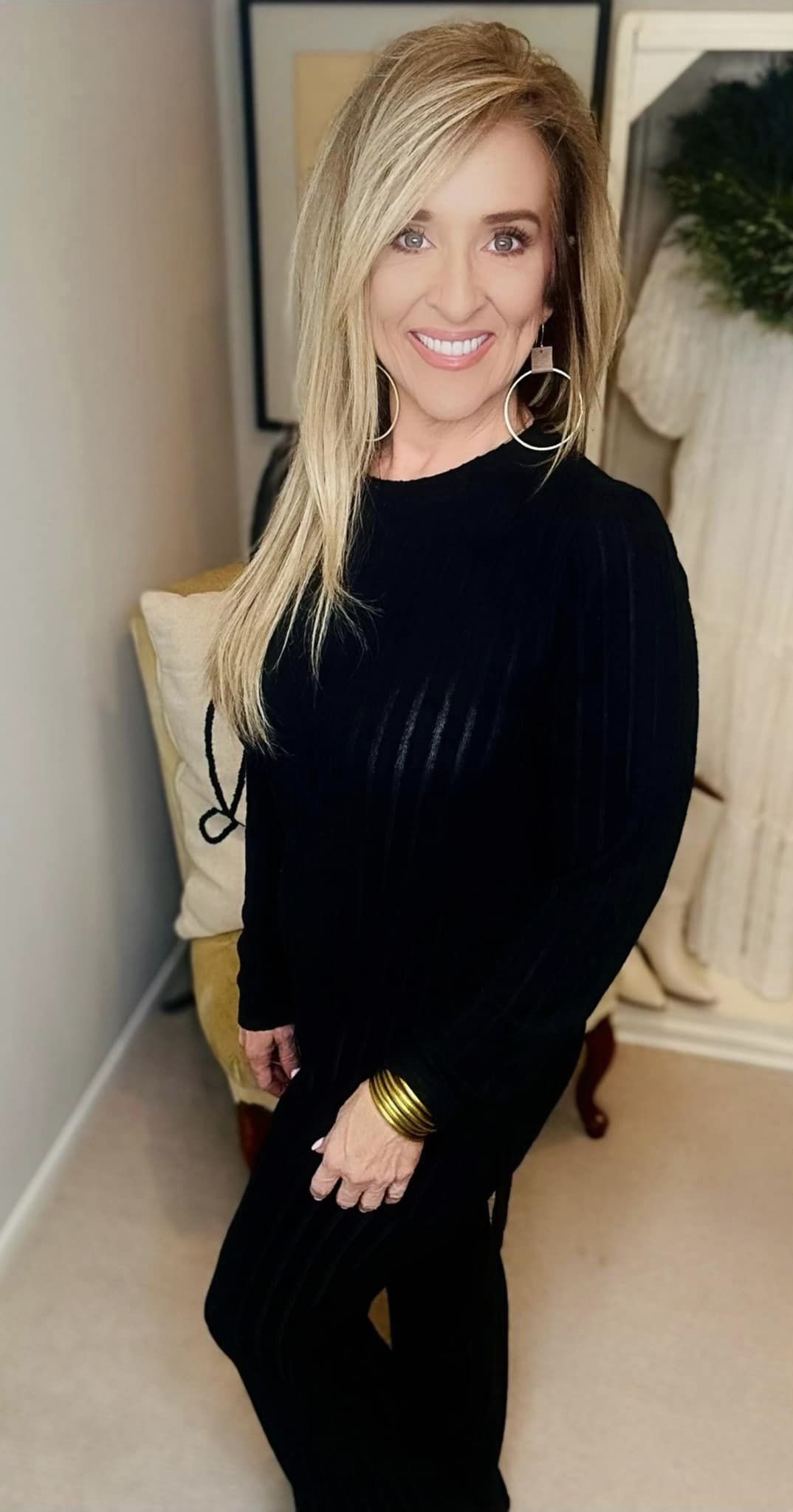 Basic Bae Full Size Ribbed High-Low Top and Wide Leg Pants Set