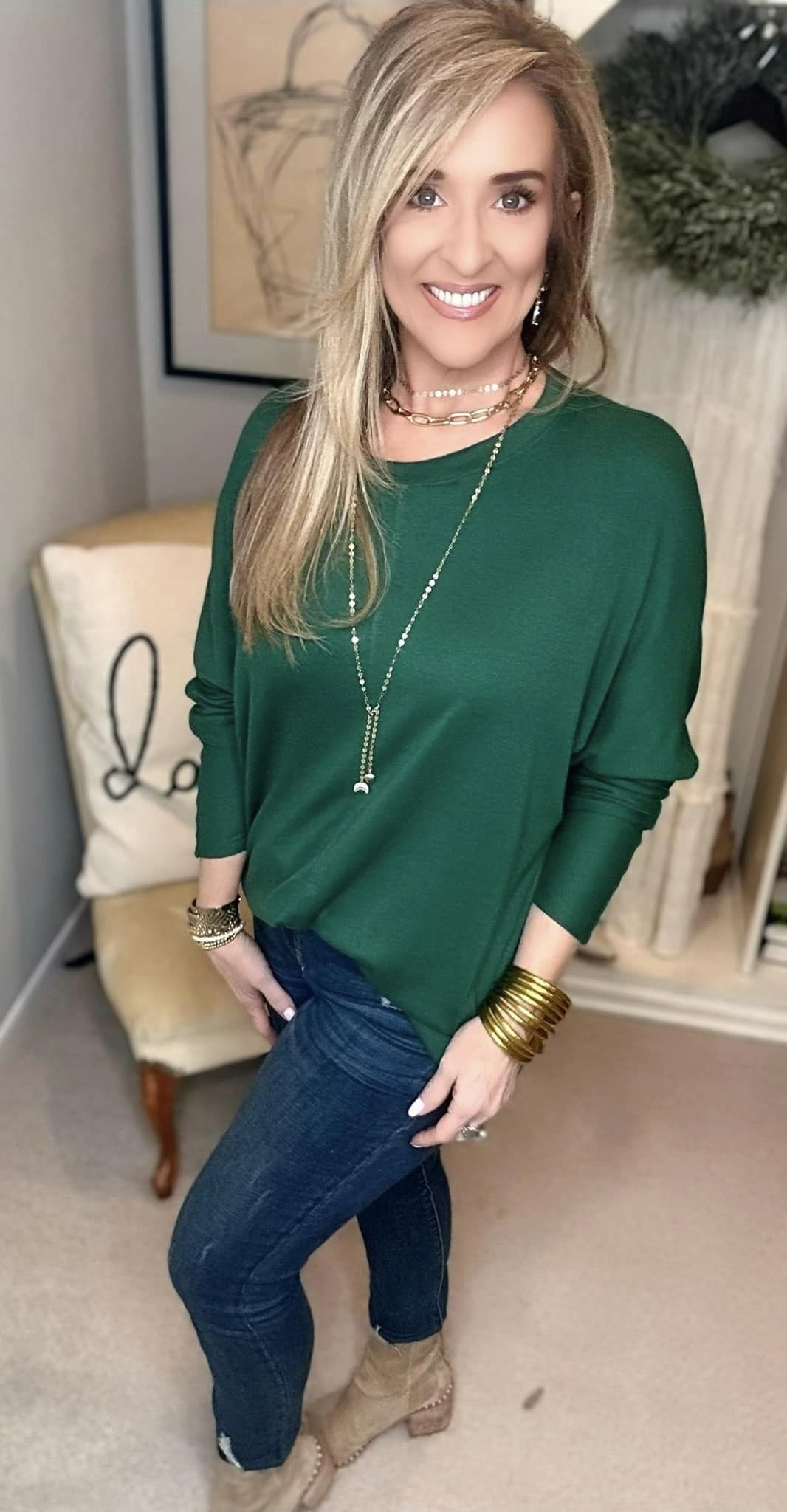 Double Take Full Size Round Neck Long Sleeve T-Shirt