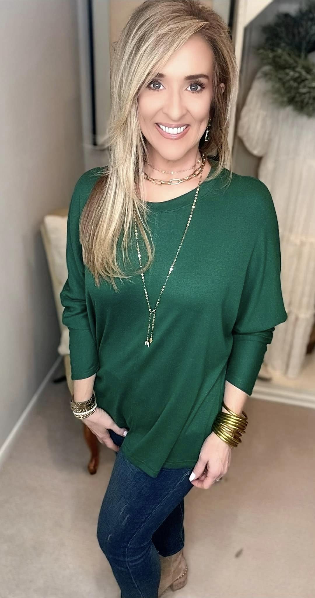 Double Take Full Size Round Neck Long Sleeve T-Shirt