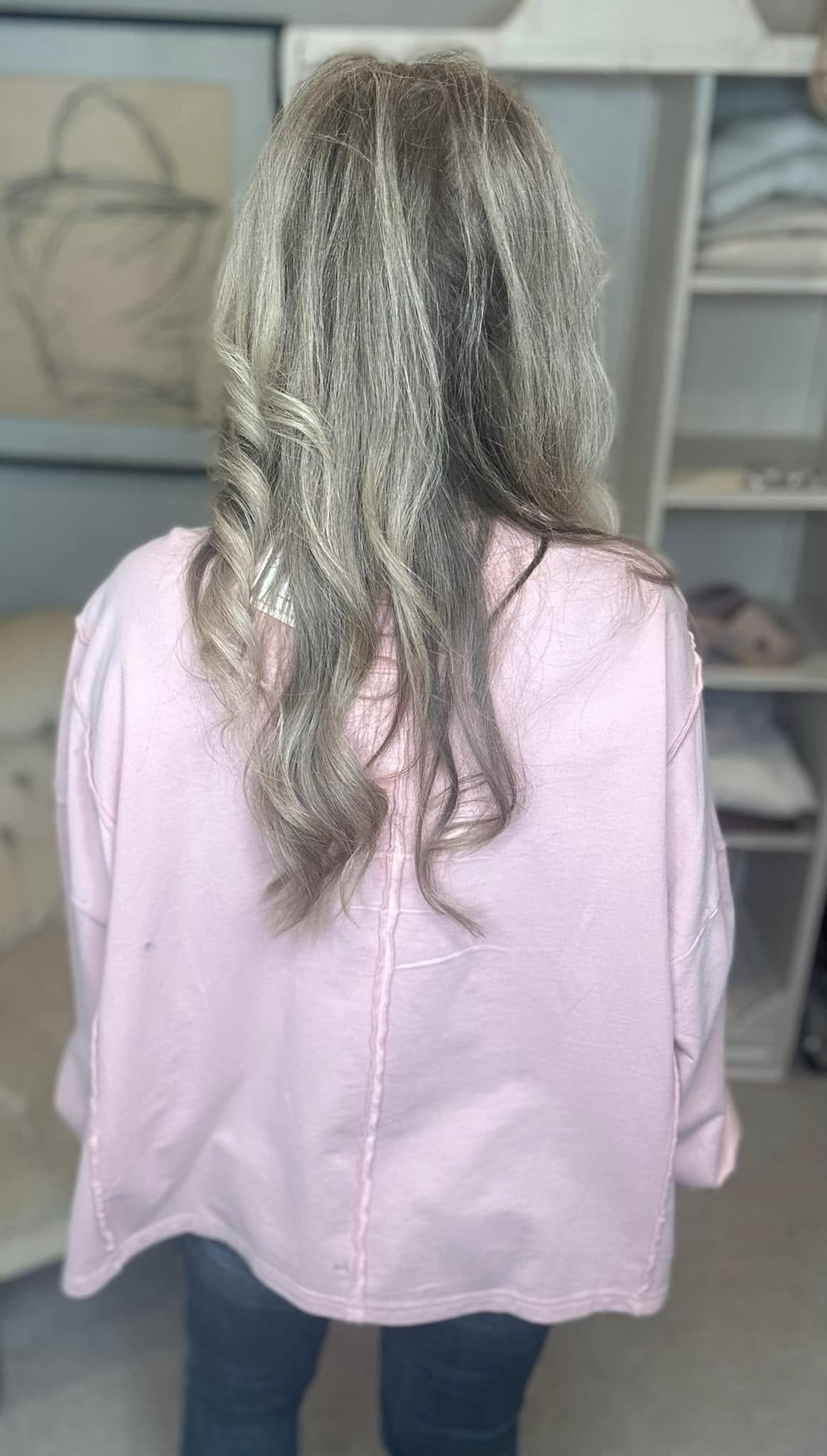 Flower Patch Dropped Shoulder Oversize Top