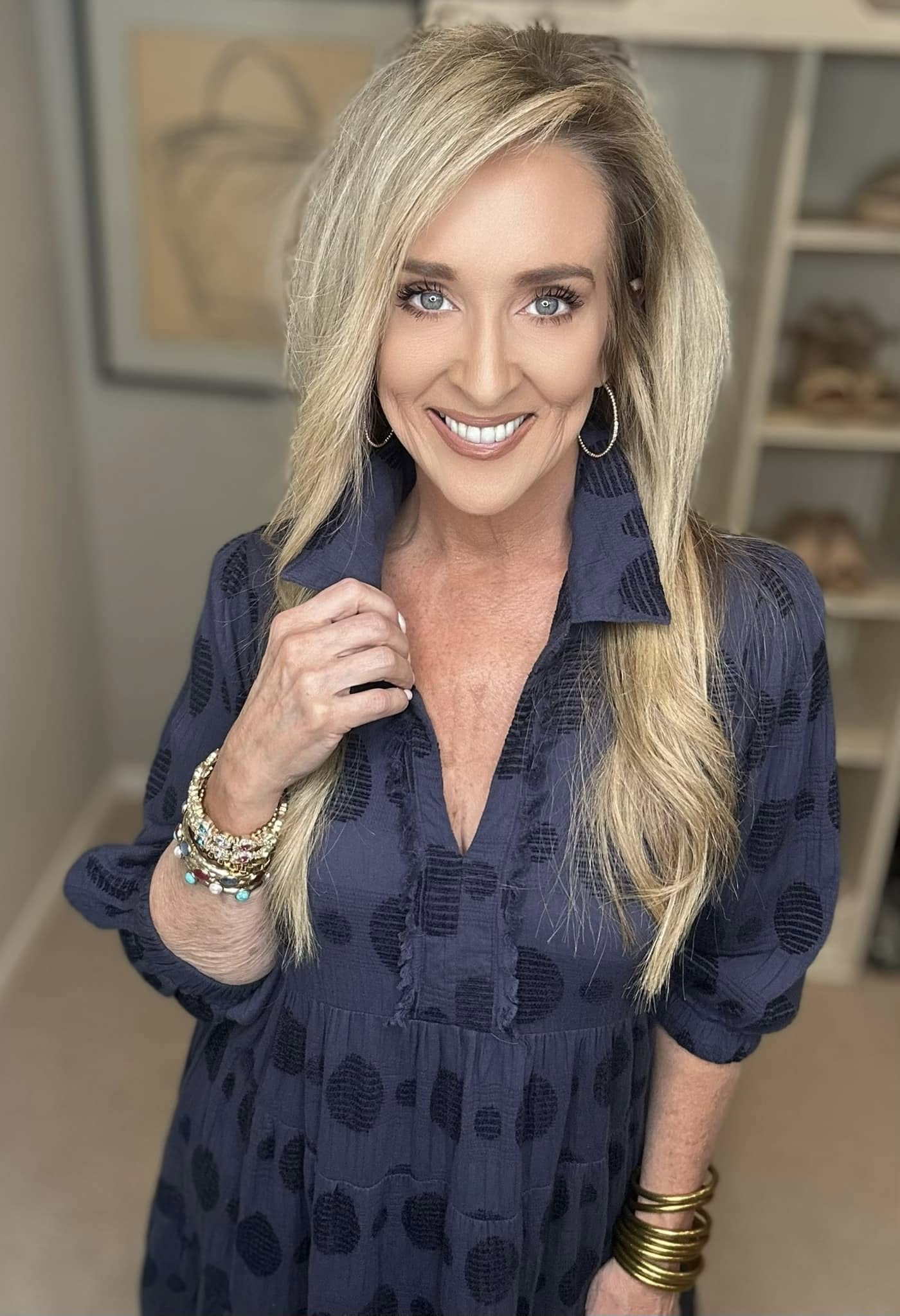 Umgee Full Size Solid Dotted Jacquard Midi Dress Plus Size