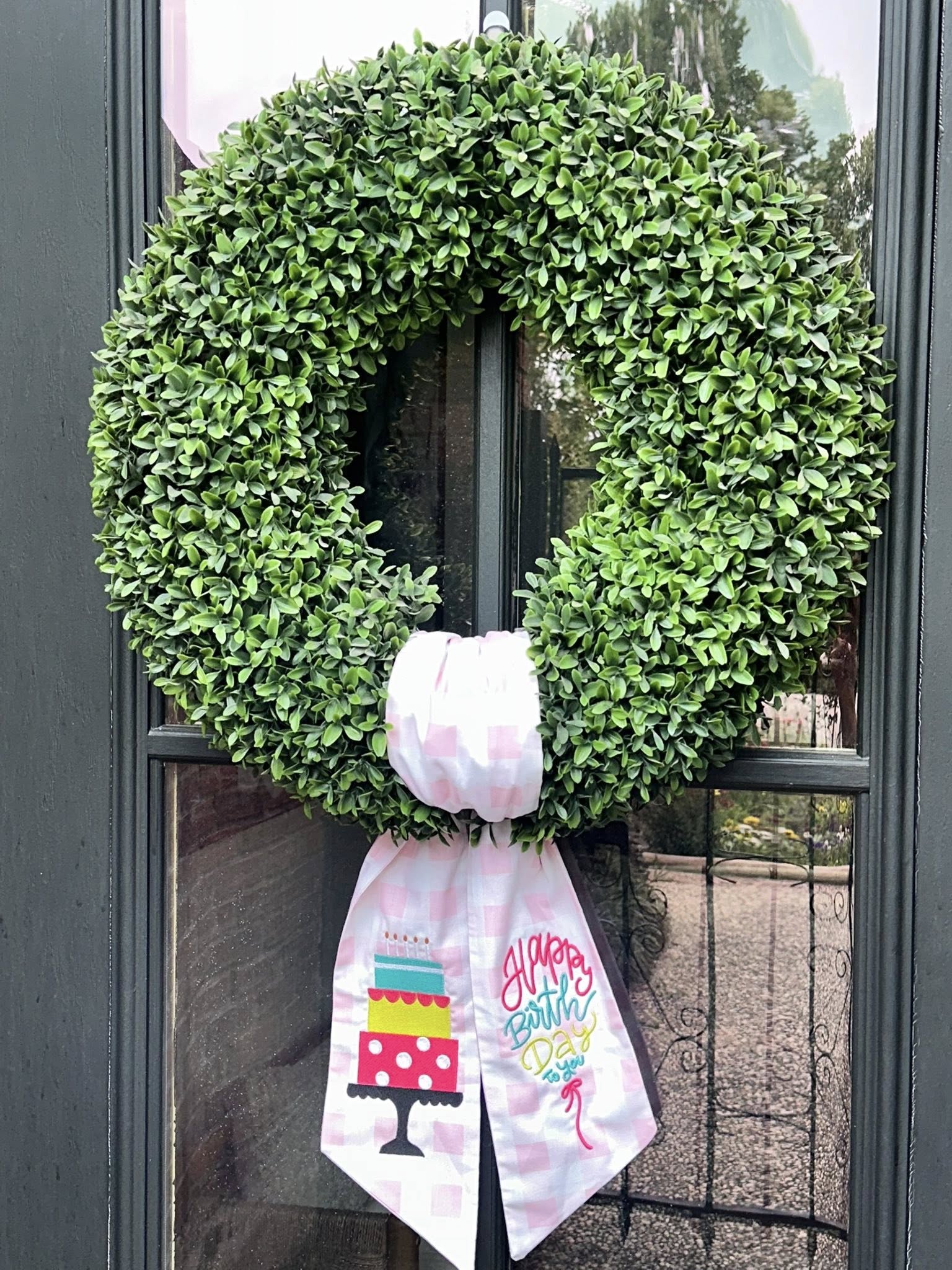 Happy Birthday To You Wreath Sash