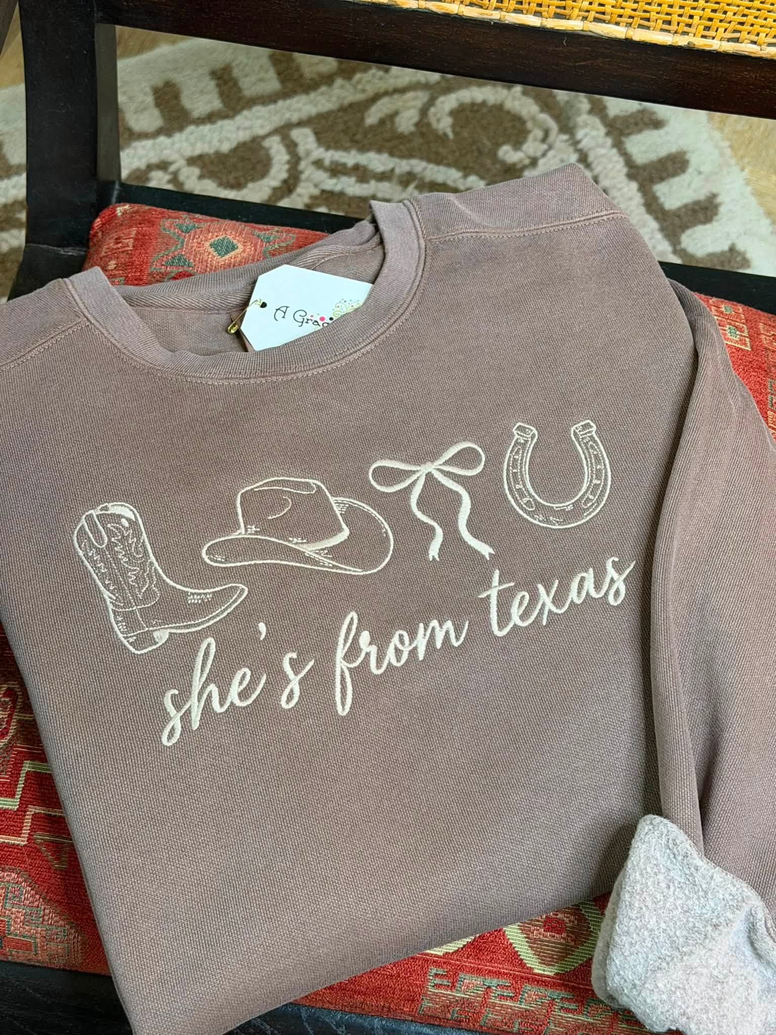 She's From Texas Sweatshirt