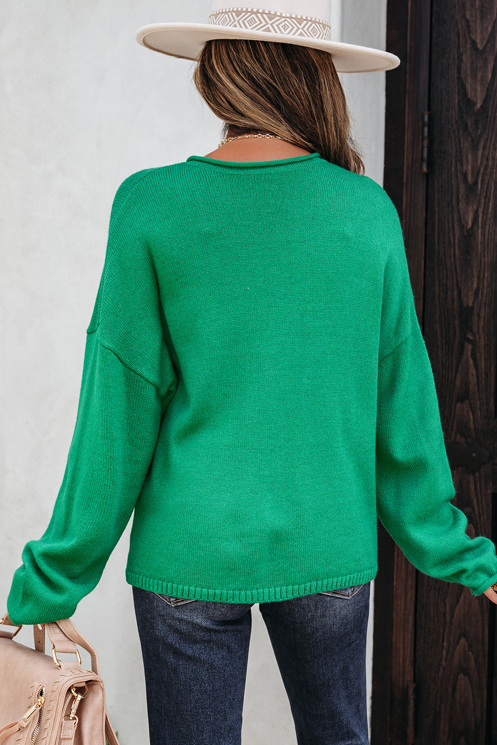 Evatyn Knit Drop Shoulder Sweater