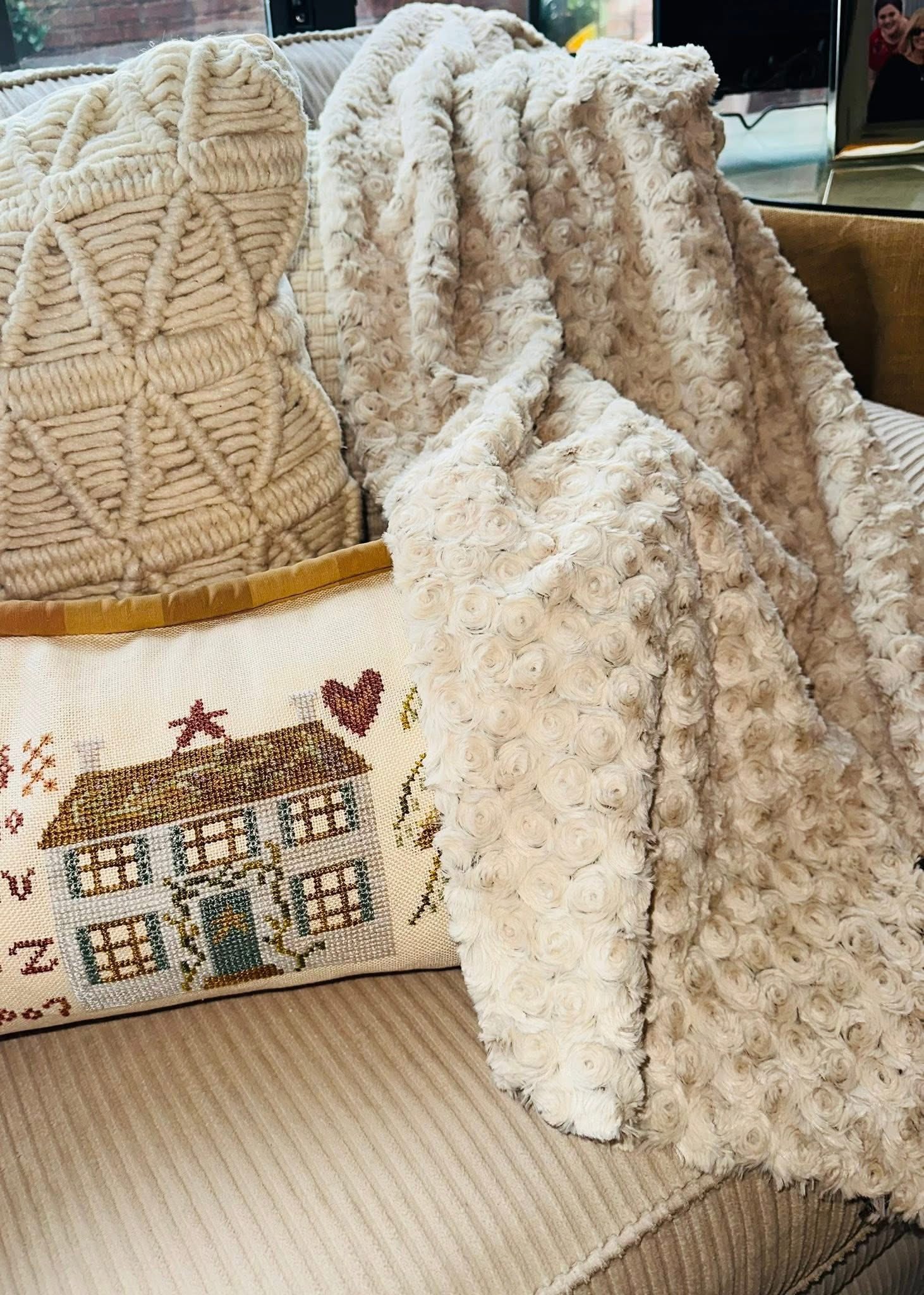 Frosted Rose Minky Blanket