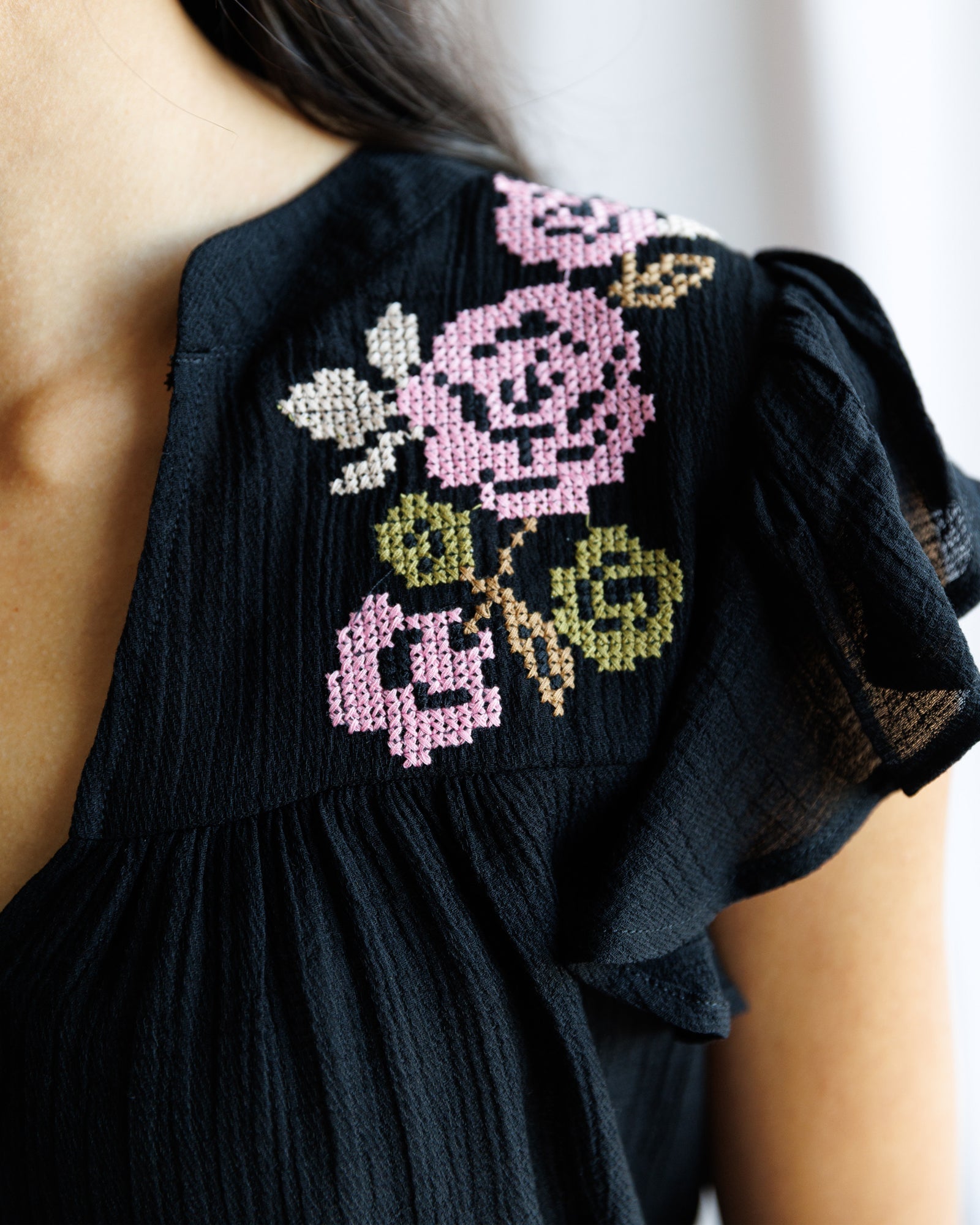 Embroidered Bloom Top