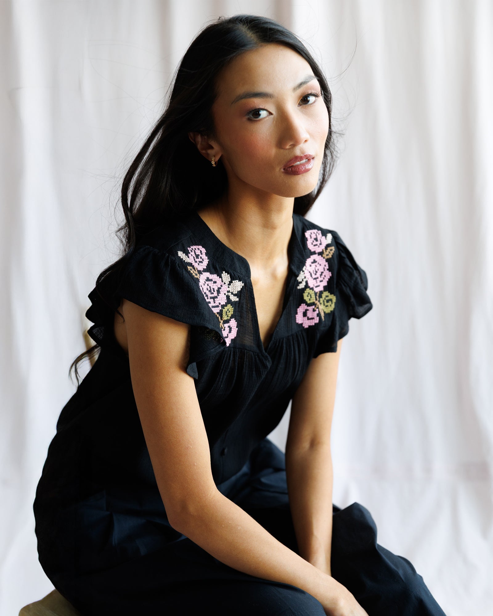 Embroidered Bloom Top