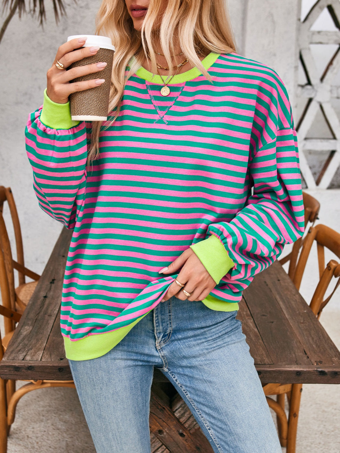 Relaxed Striped Pullover