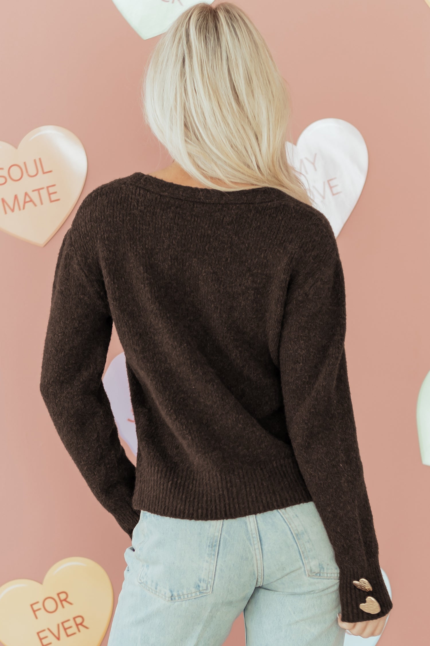 Kassidy Heart Metal Cardigan Sweater