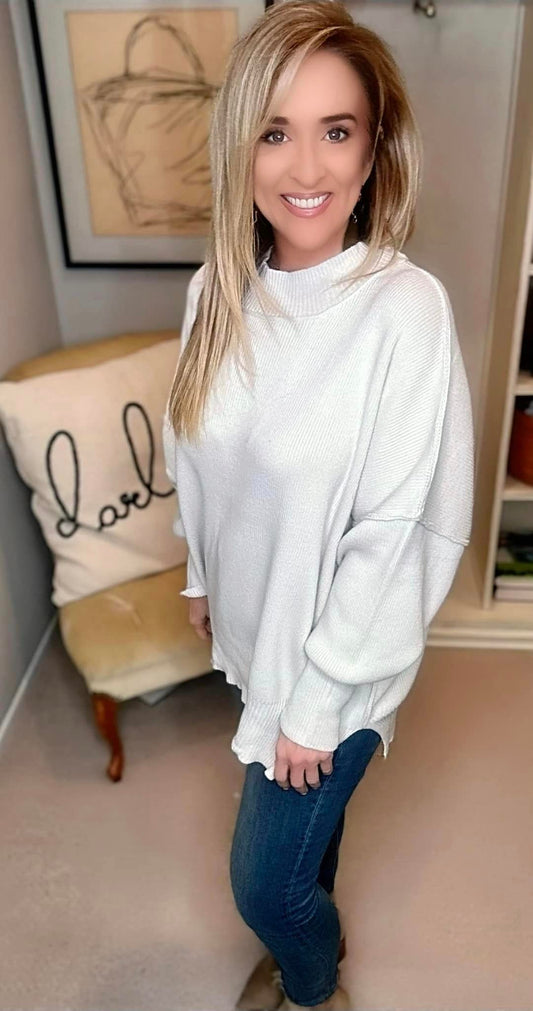 Side Slit Oversized Sweater