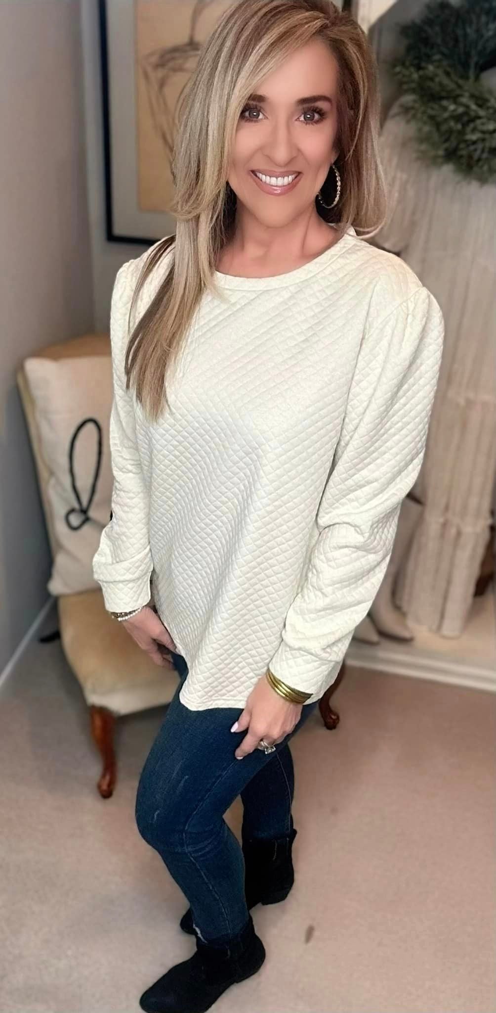 Round Neck Long Sleeve Pullover