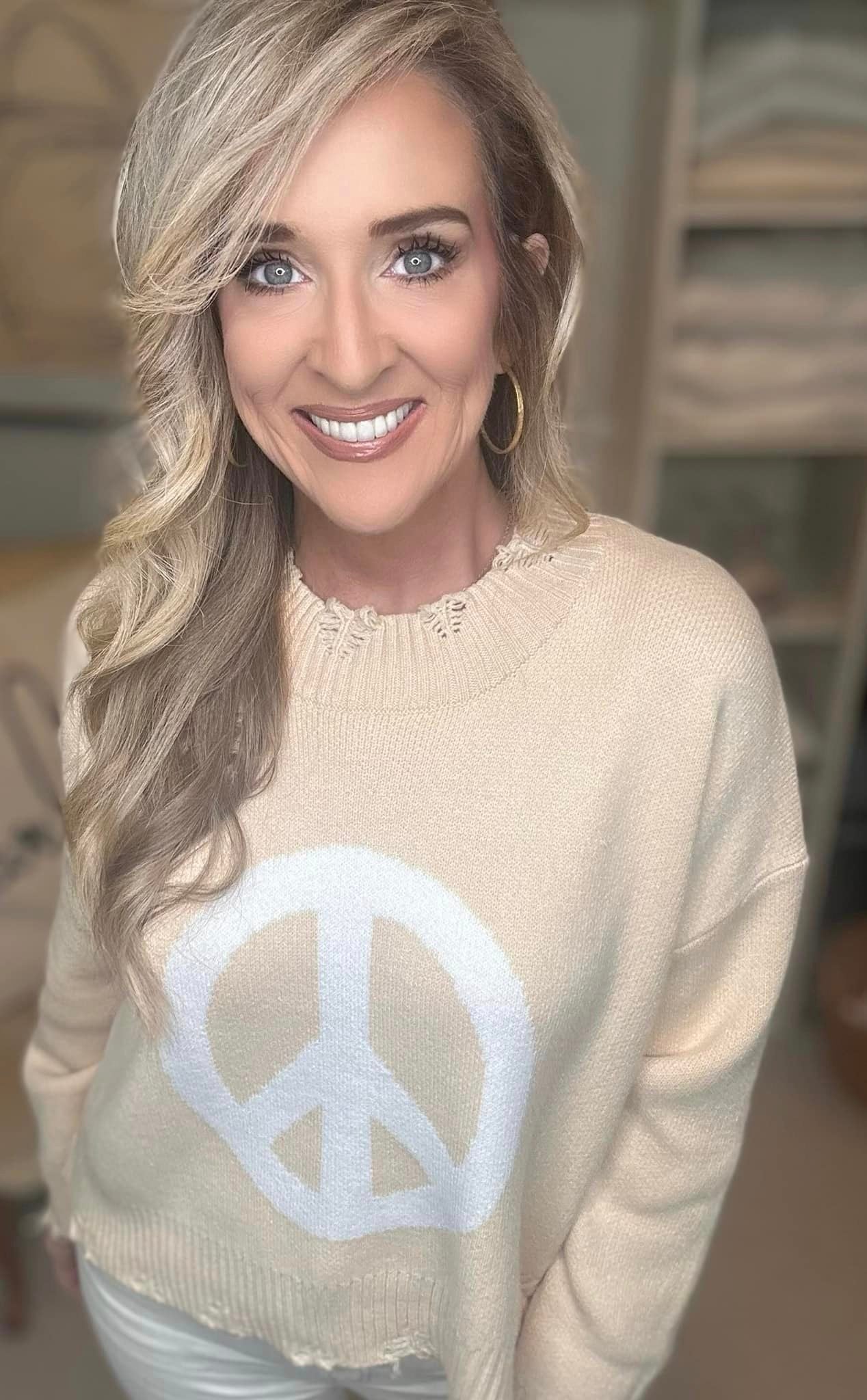 Peace Sign Sweater