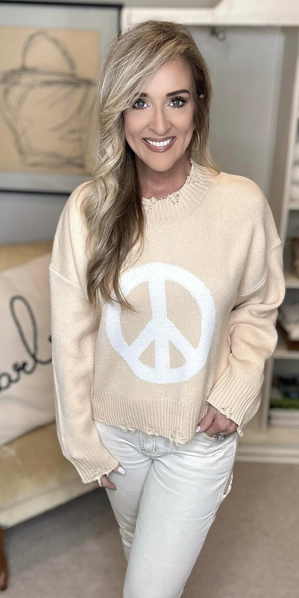 Peace Sign Sweater