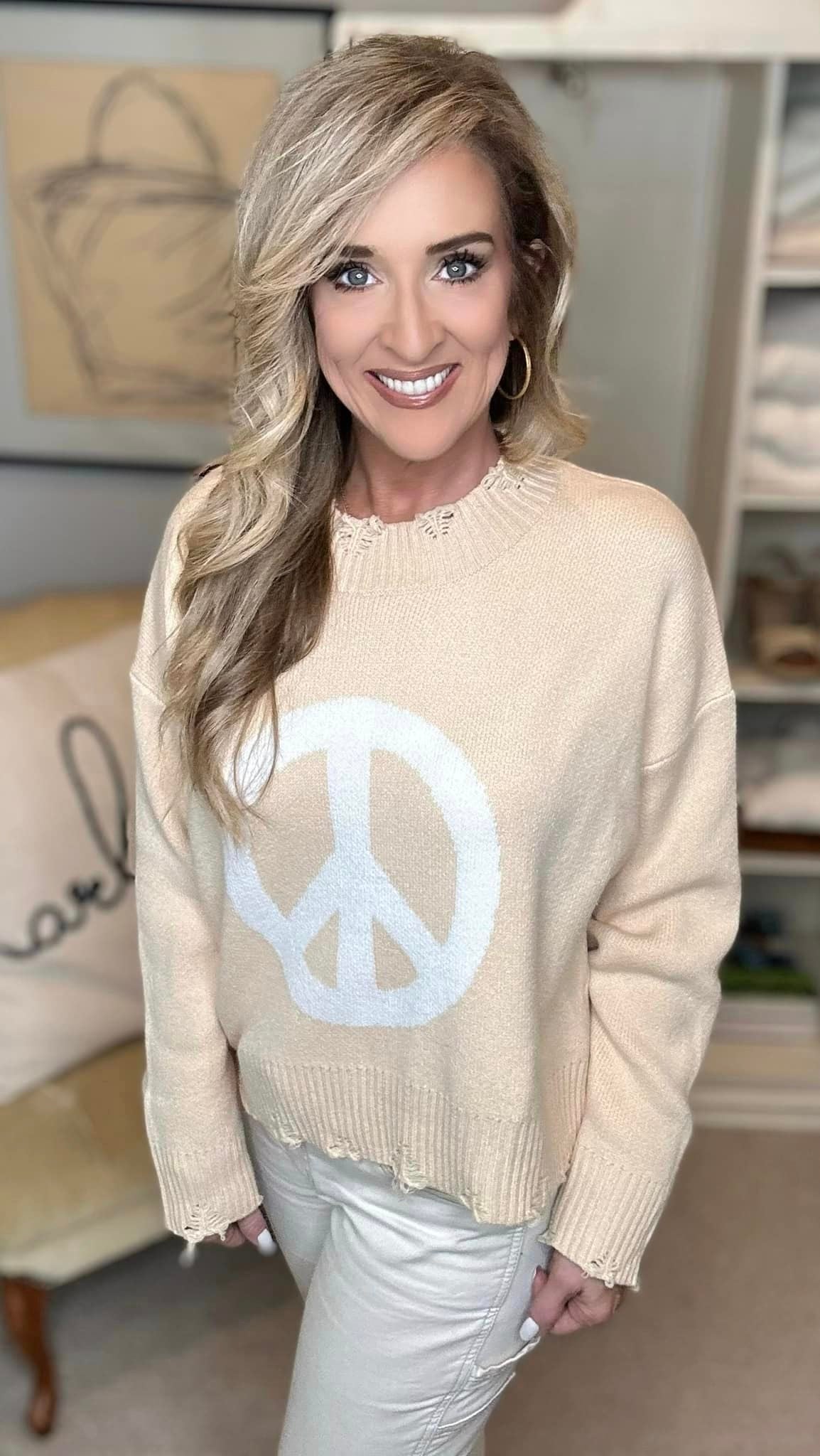 Peace Sign Sweater