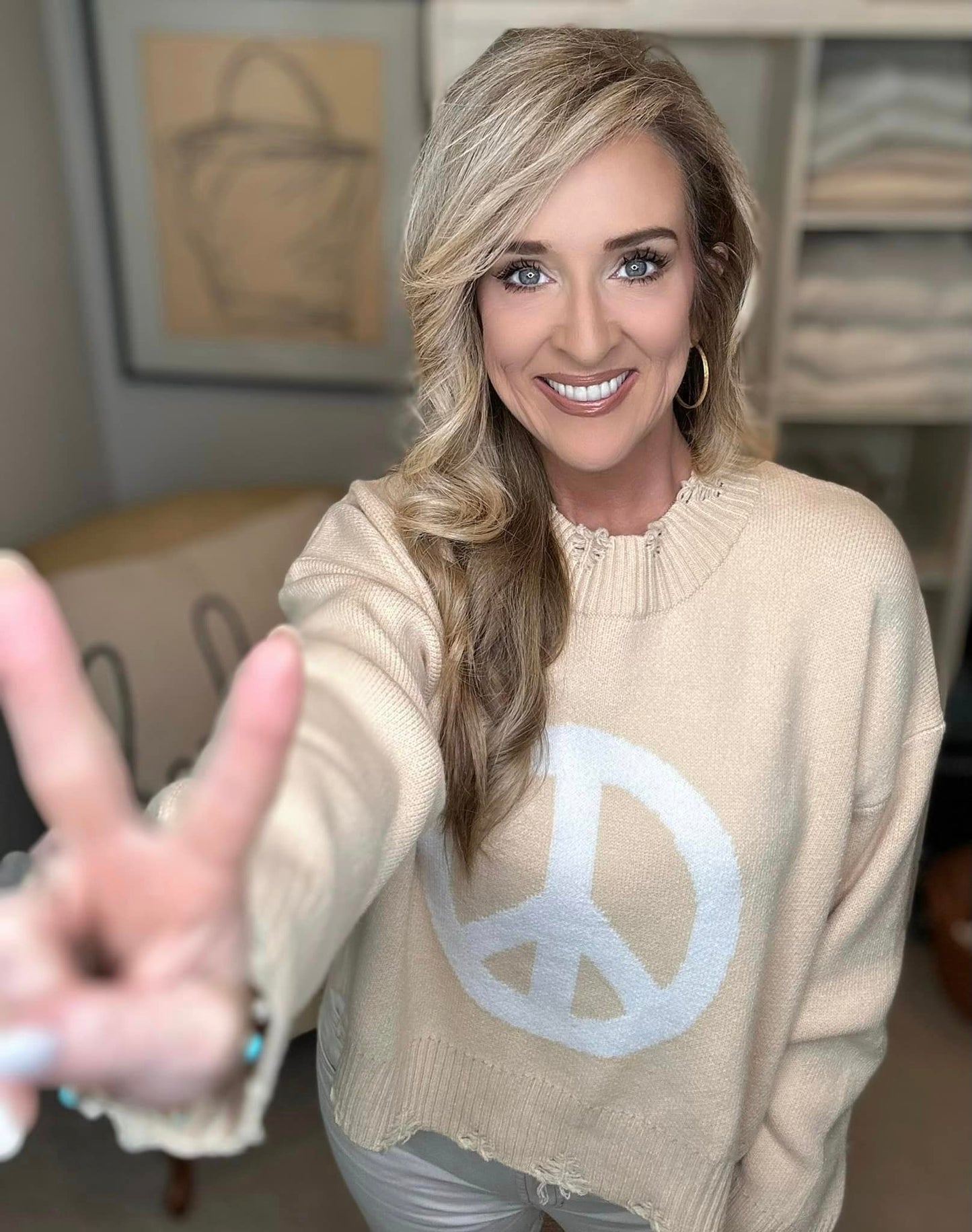 Peace Sign Sweater