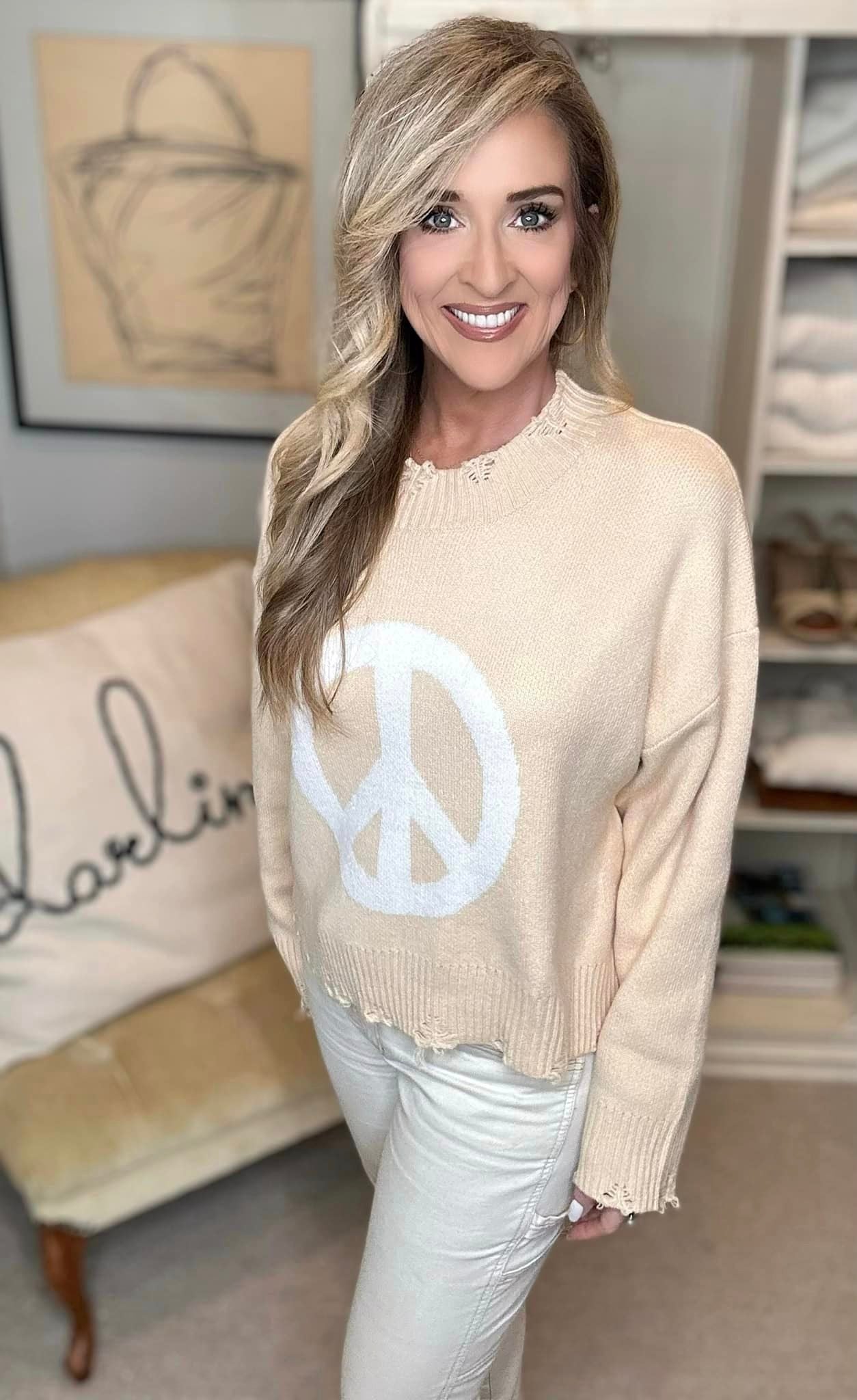 Peace Sign Sweater