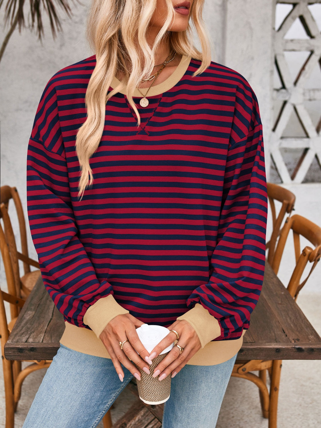 Relaxed Striped Pullover