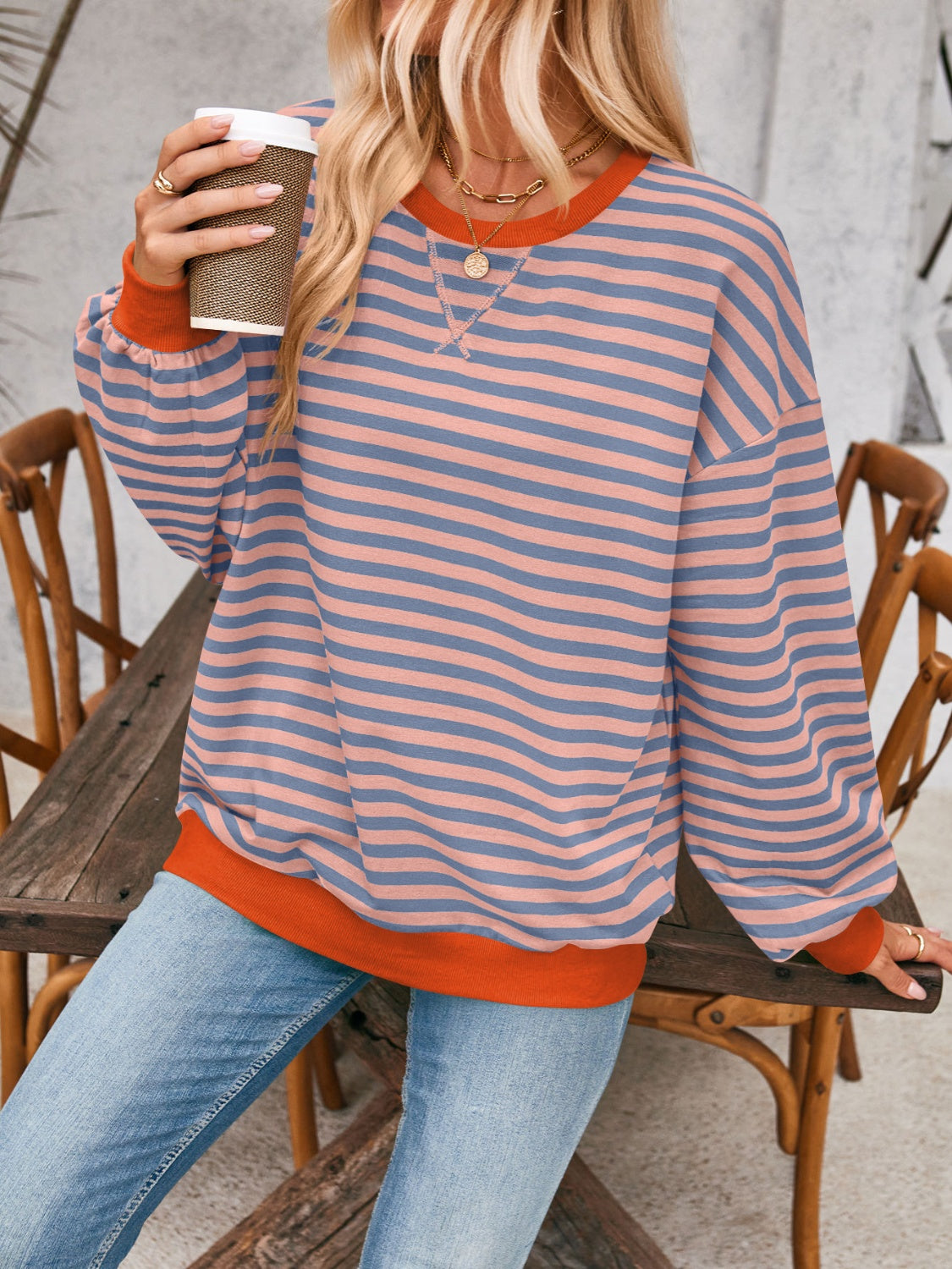 Relaxed Striped Pullover