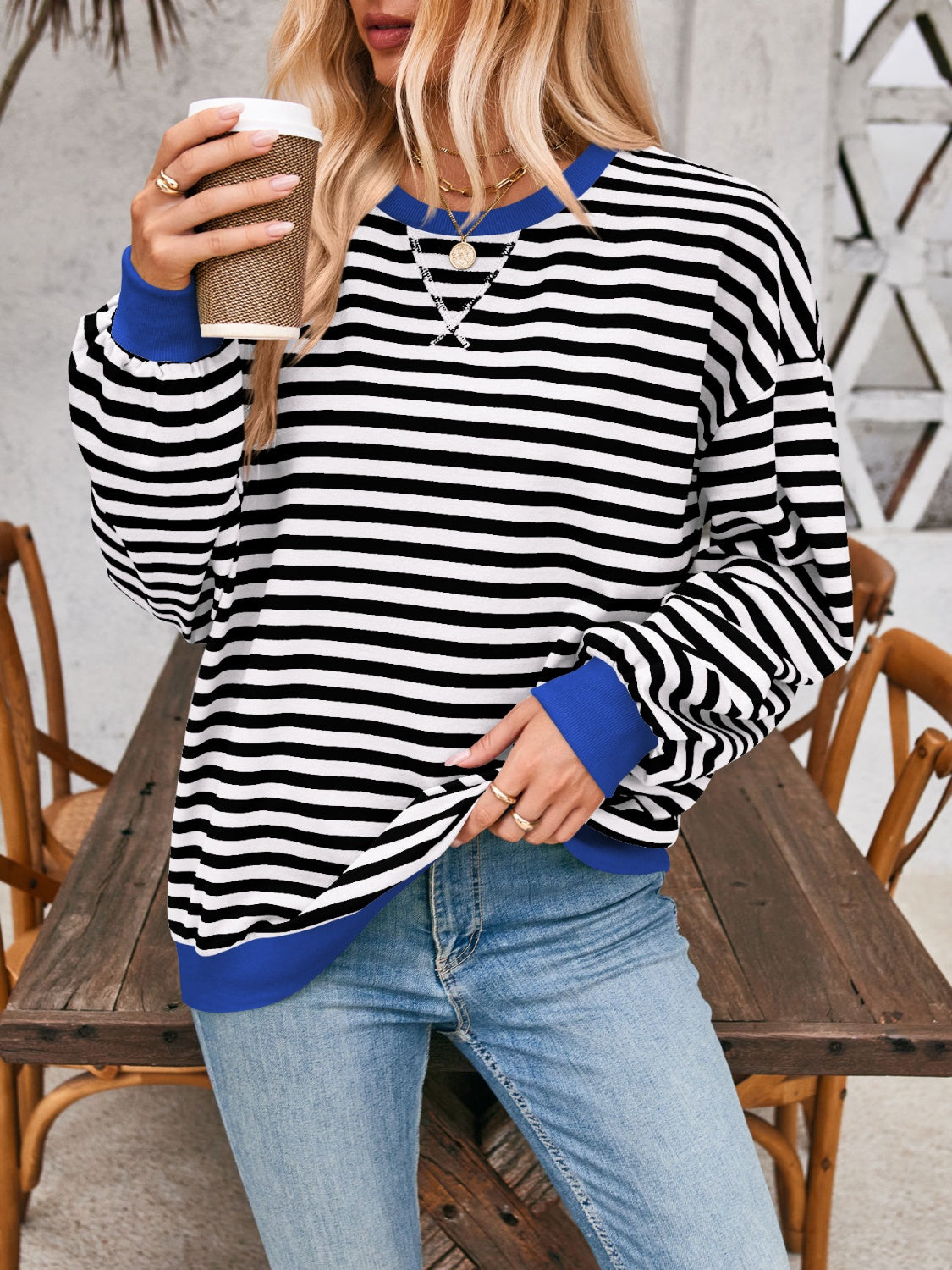 Relaxed Striped Pullover