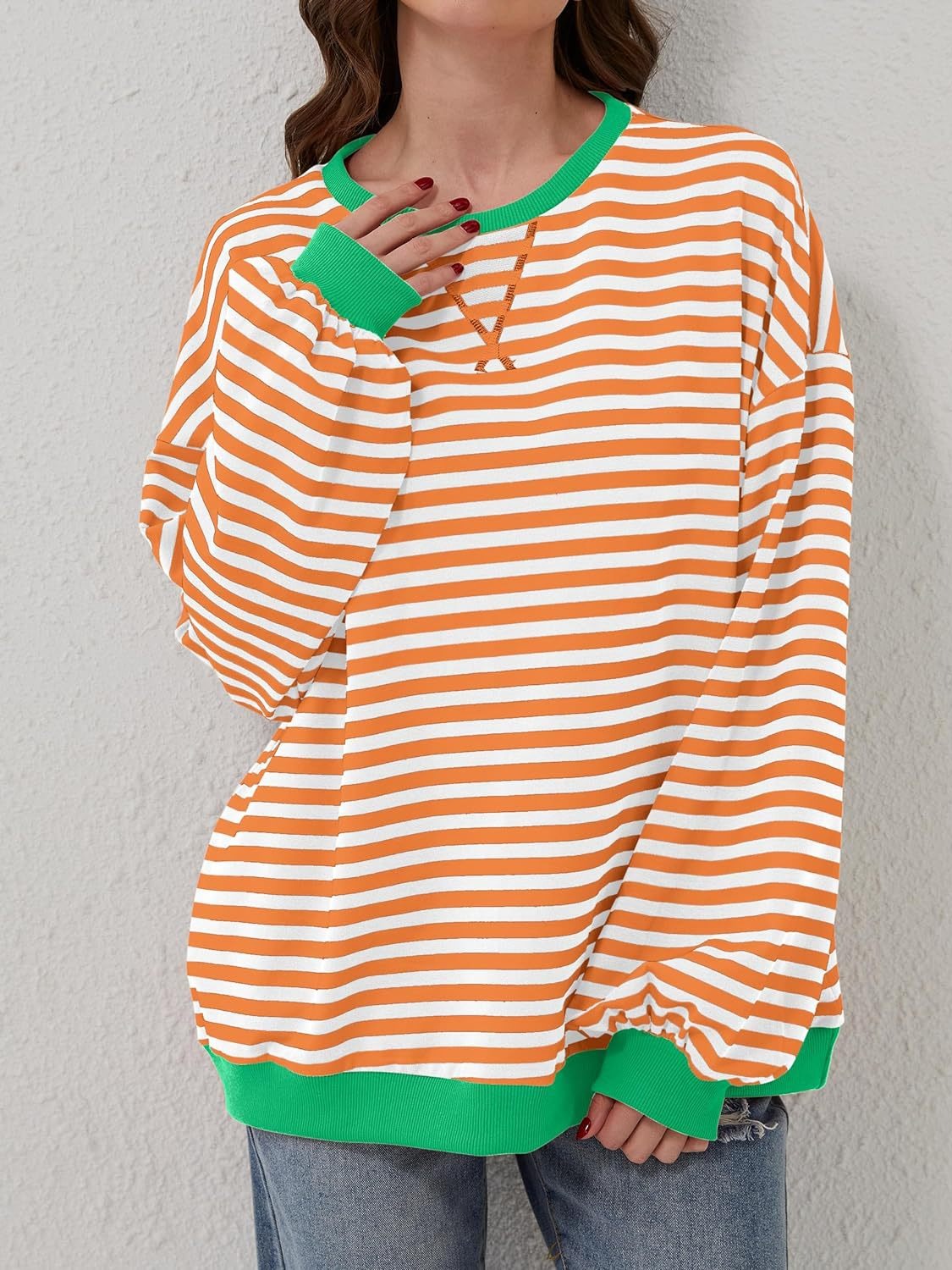 Relaxed Striped Pullover