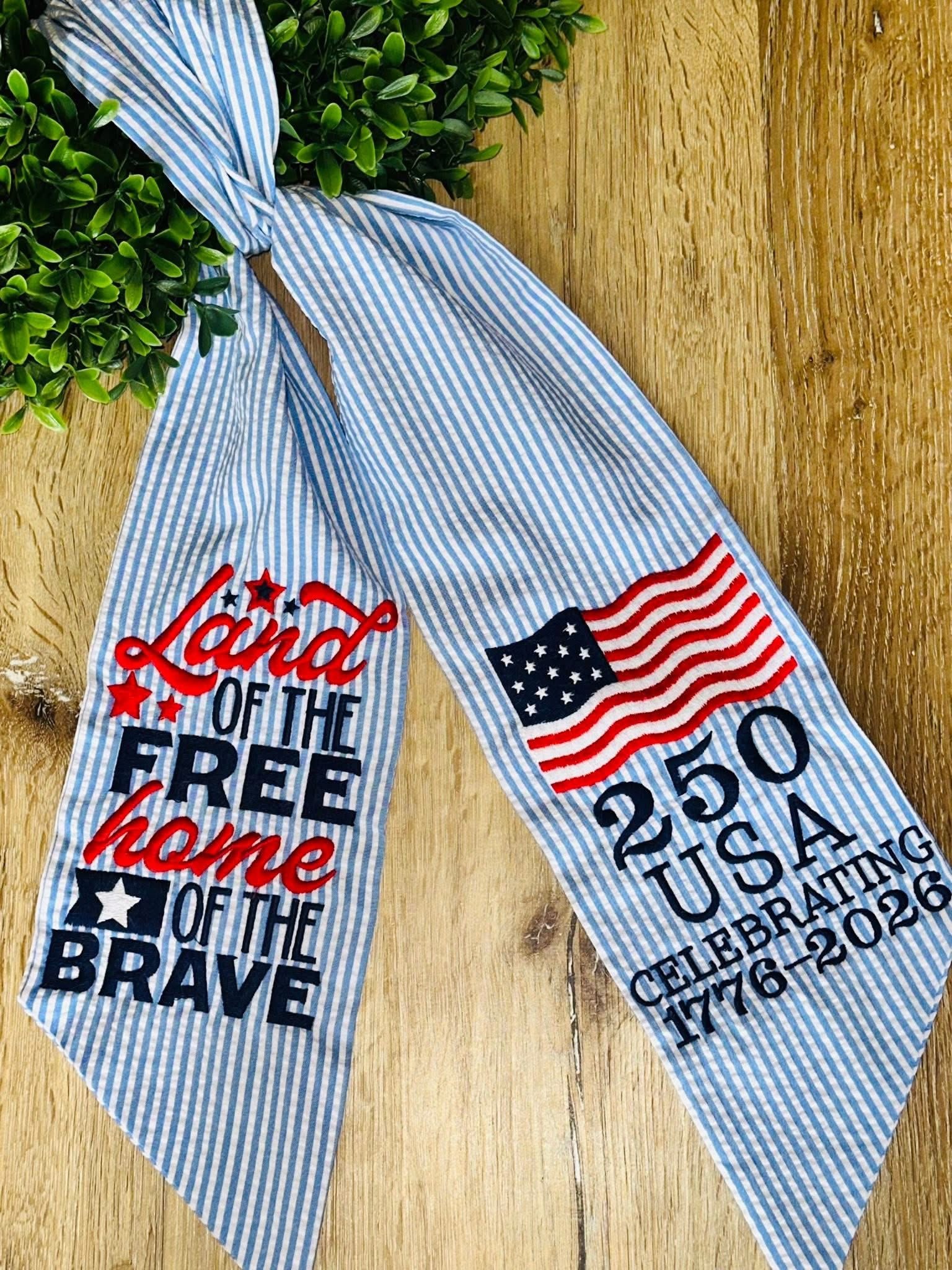 AMERICA 250 Wreath Sash