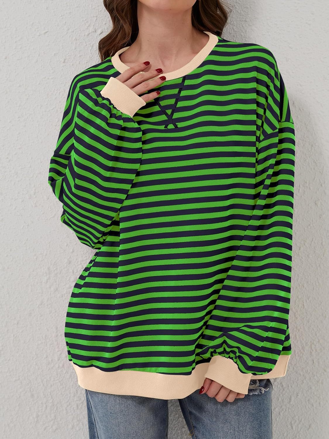 Relaxed Striped Pullover