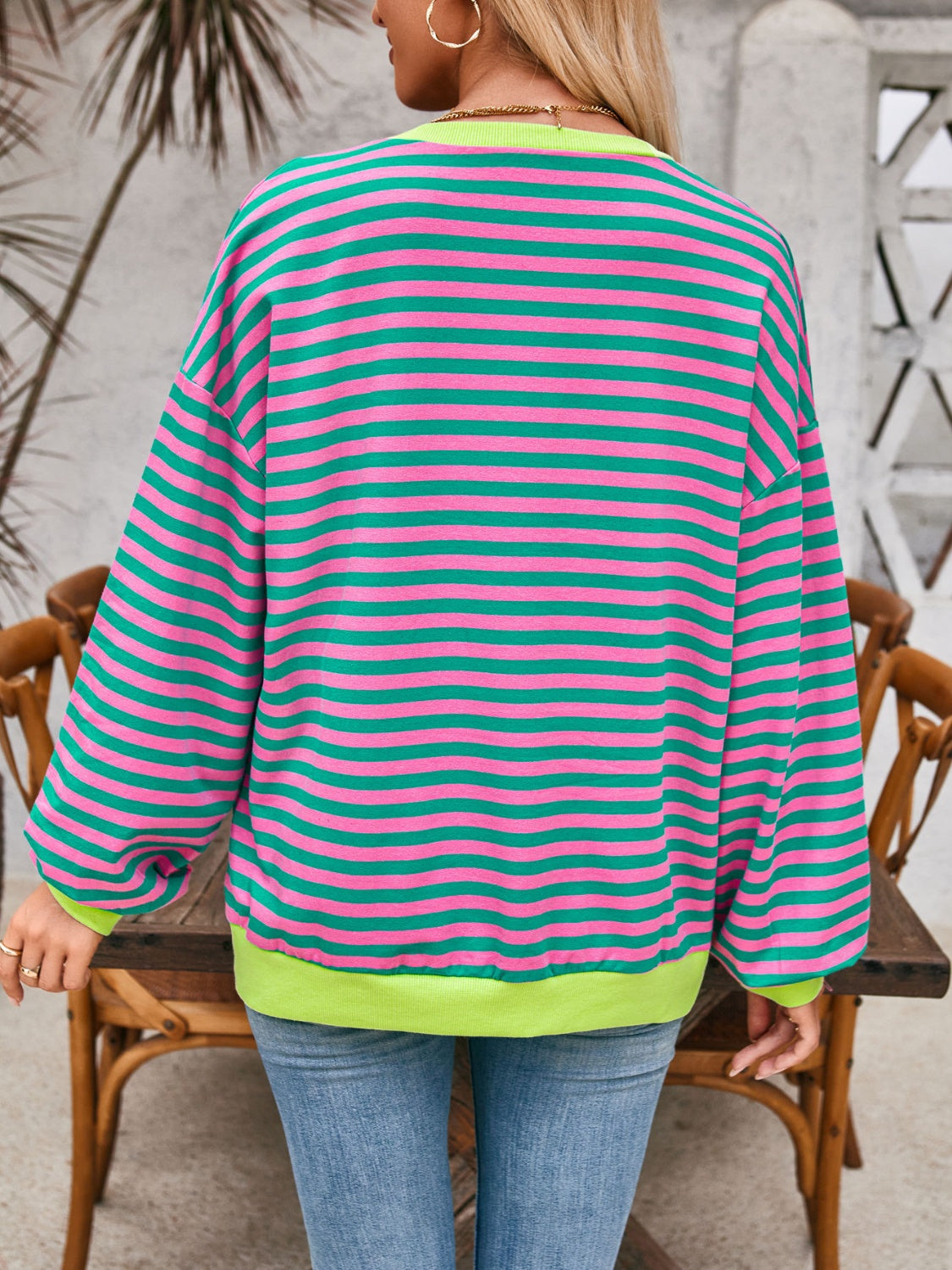 Relaxed Striped Pullover