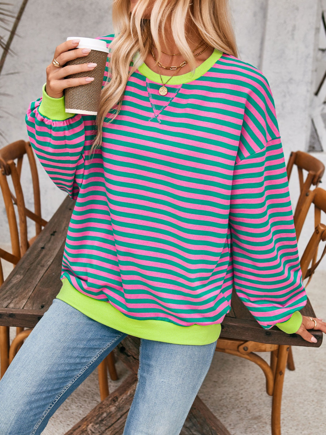 Relaxed Striped Pullover