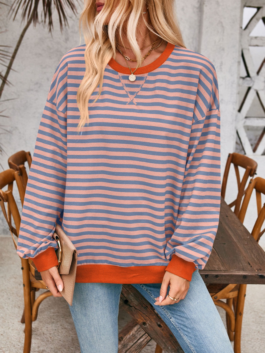 Relaxed Striped Pullover