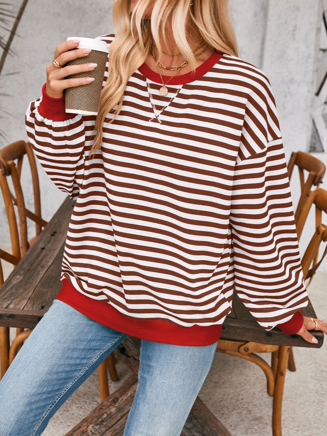 Relaxed Striped Pullover