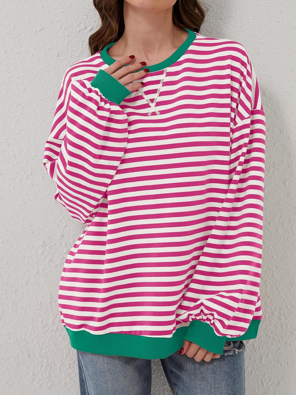 Relaxed Striped Pullover