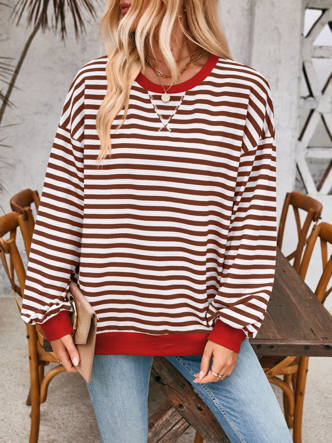 Relaxed Striped Pullover