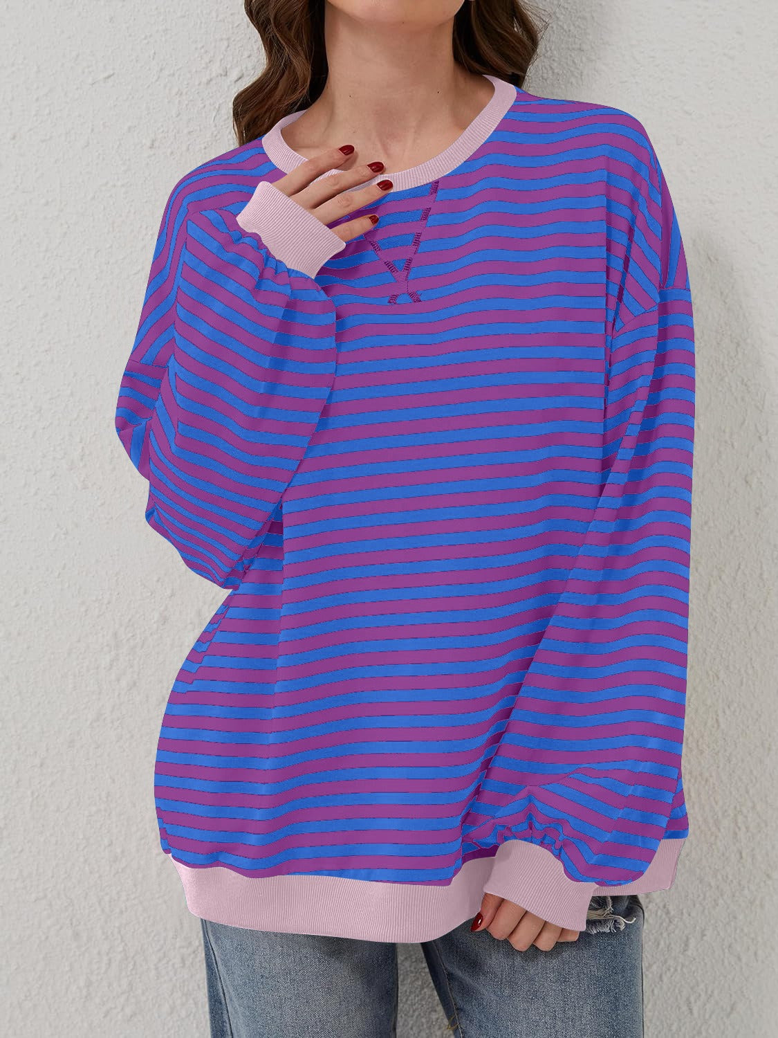 Relaxed Striped Pullover