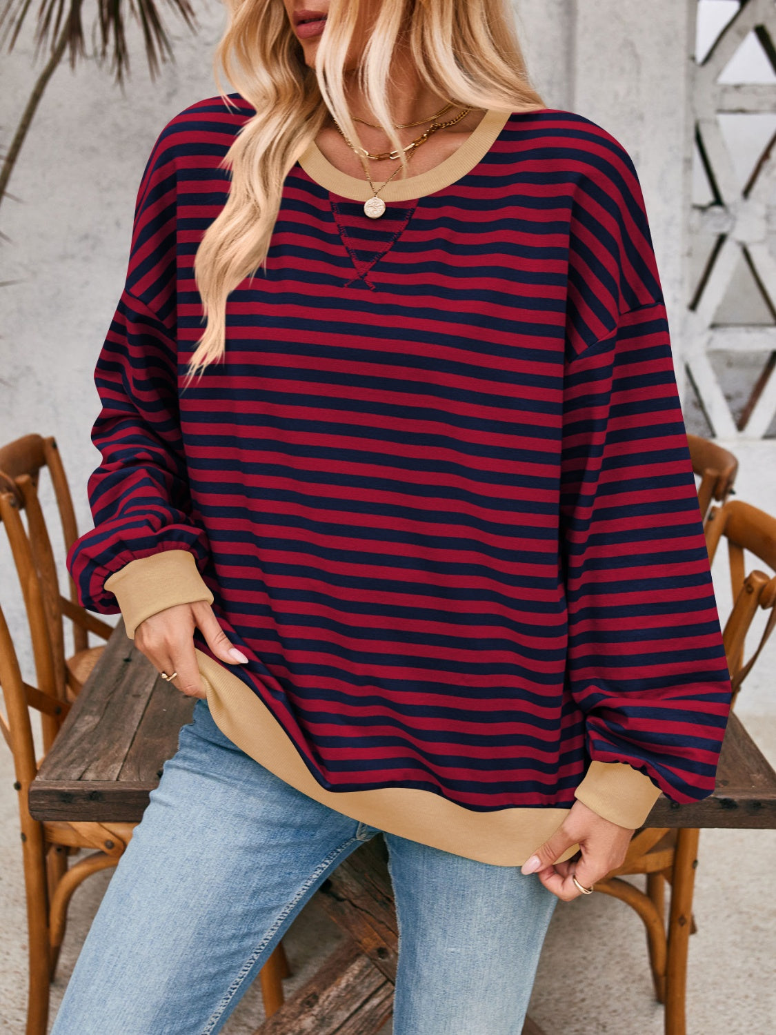 Relaxed Striped Pullover