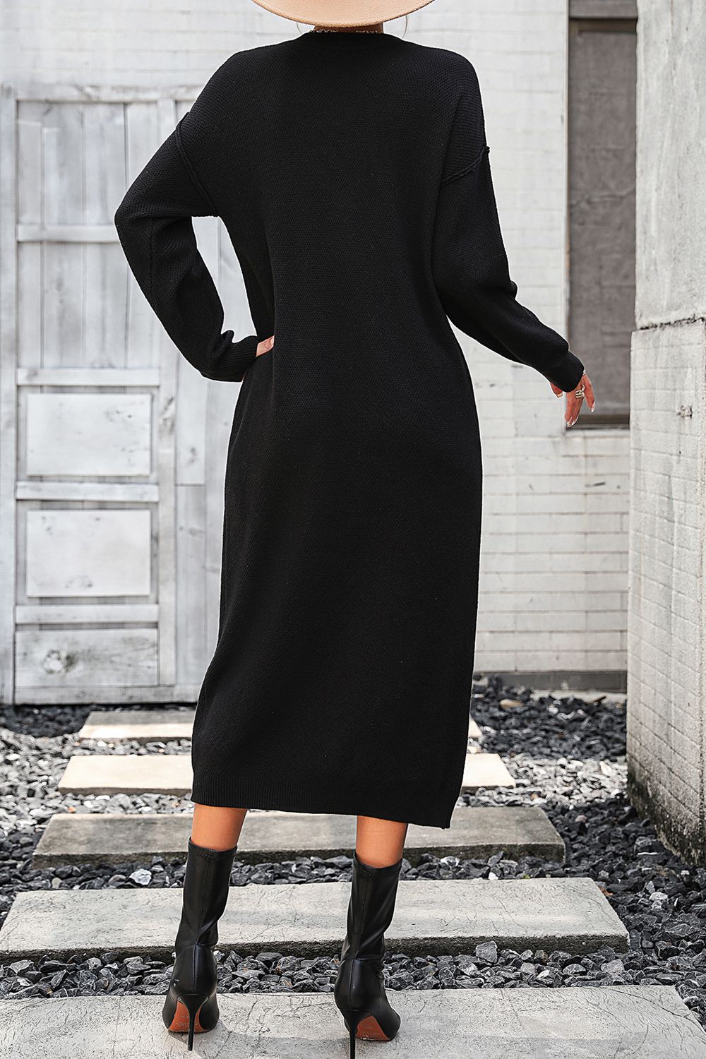 Button Front Midi Dress