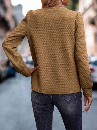 Round Neck Long Sleeve Pullover