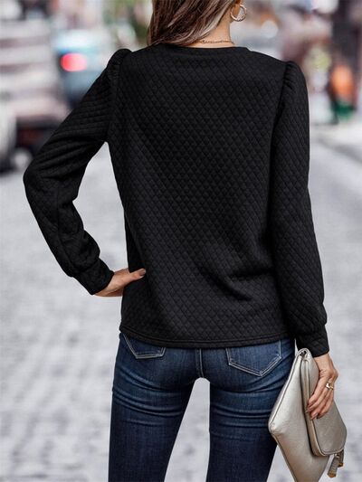 Round Neck Long Sleeve Pullover