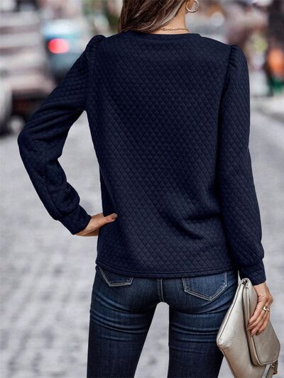 Round Neck Long Sleeve Pullover