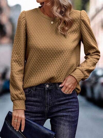 Round Neck Long Sleeve Pullover