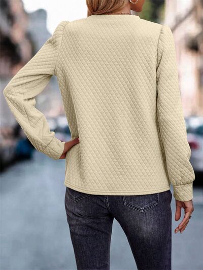 Round Neck Long Sleeve Pullover